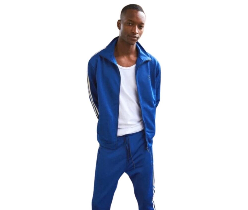 New the Kooples sport zip up blue track jacket sz M